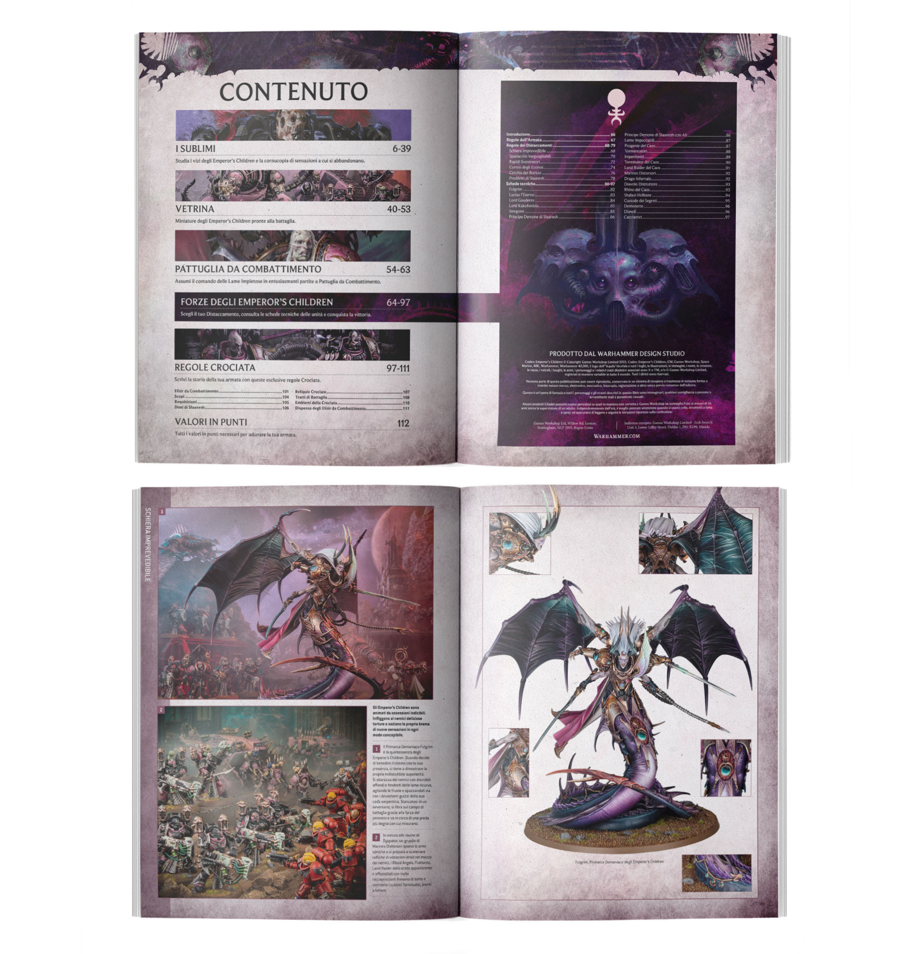 WARHAMMER　CODEX: EMPERORS CHILDREN Codex: Emperor's Children (Italiano)