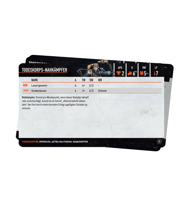 Kill Team: Death Korps – Datacards (Deutsch)