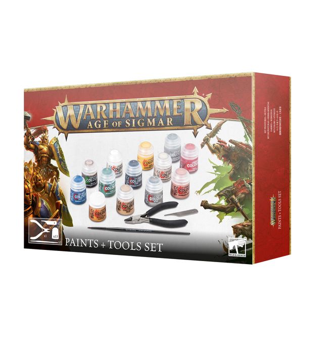 miniatures - Warhammer Age of Sigmar - Warhammer Age Of Sigmar: Paints + Tools Set – photo 3