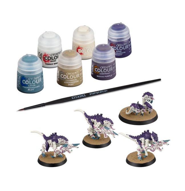 miniatures - Warhammer 40k - Tyranids: Termagants and Ripper Swarm + Paints Set box art