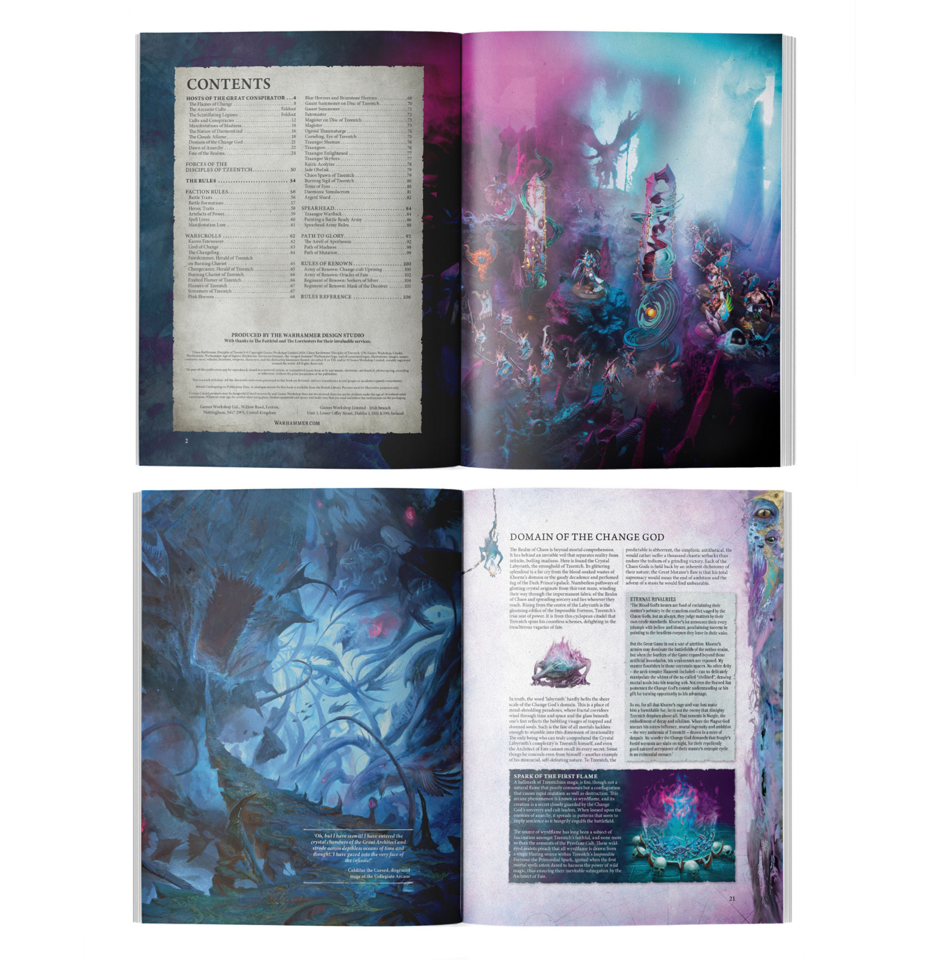 Warscrolly a pravidla – book - Warhammer Age of Sigmar - Chaos Battletome: Disciples of Tzeentch