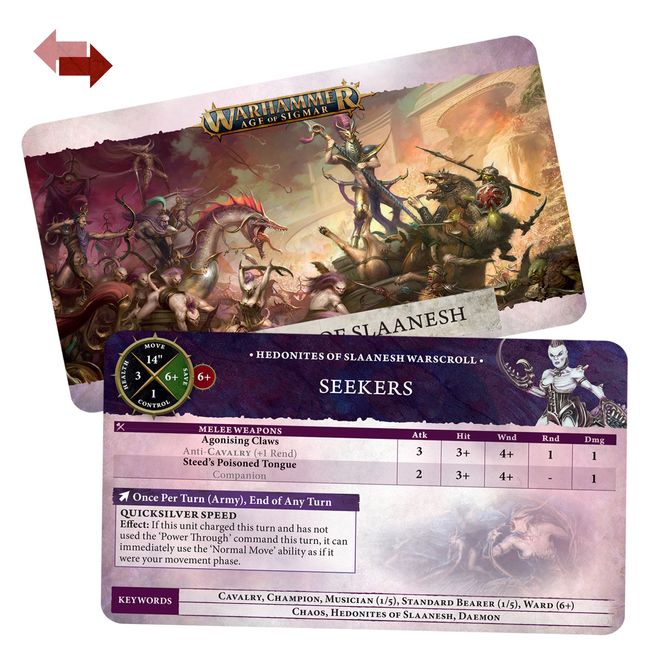 Warscroll Cards: Hedonites of Slaanesh - view 2