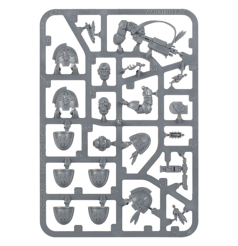 Space Marines: Raven Guard Primaris Upgrades & Transfrs – box contents
