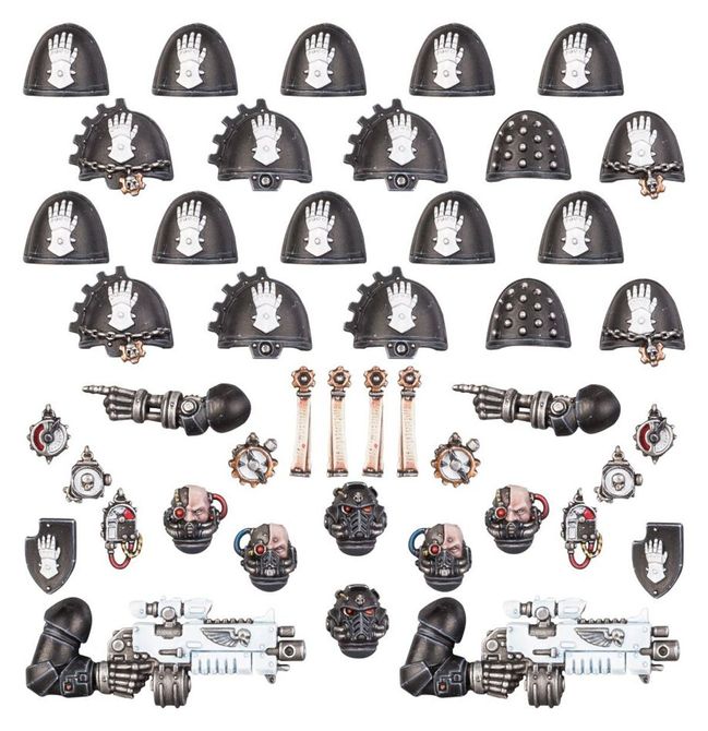 miniatures - Warhammer 40k - Iron Hands Primaris Upgrades and Transfers box art