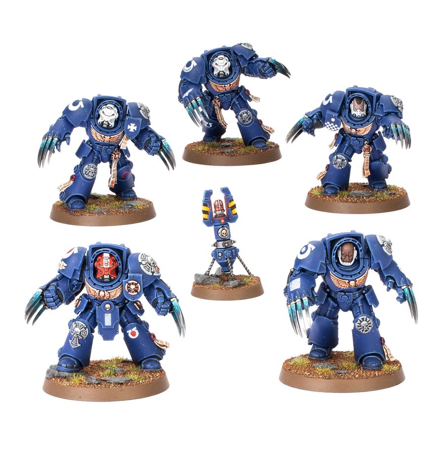 Detailně nabarvená jednotka Terminator Assault Squad