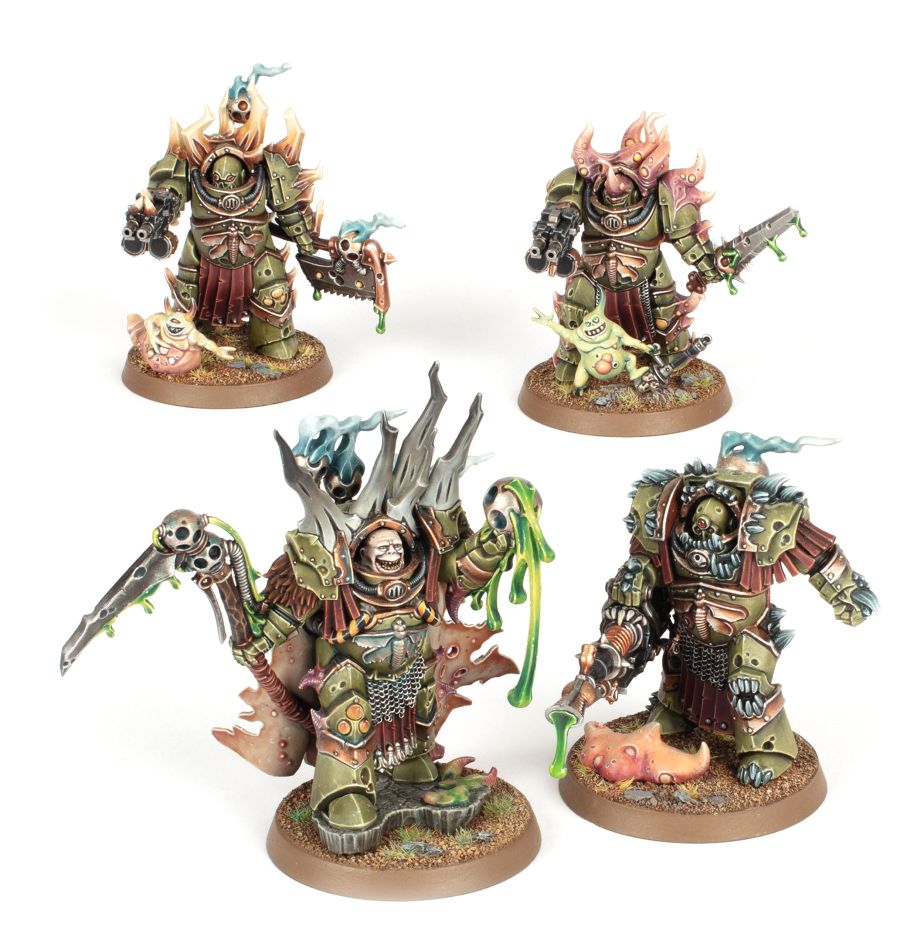 Death Guard Lord of Contagion and Blightlord Terminators
