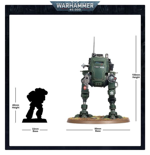 Figurine Warhammer 40K Rogue Trader - Imperial Guard Sentinel Walker (OOP, Métal)