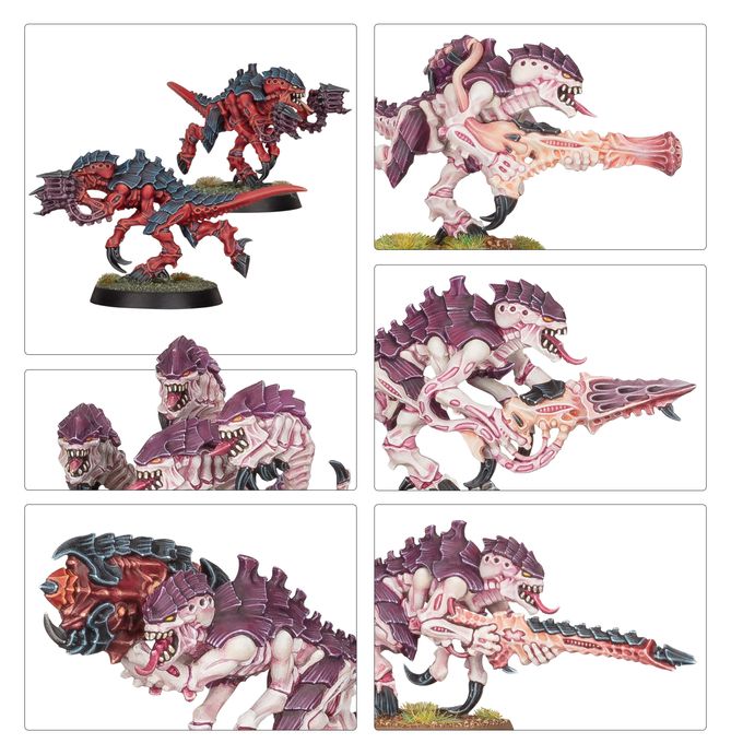 40K Termagants X10 Ripper X1 Leviathan Tyranid Warhammer Miniatures Dipinto - Foto 6