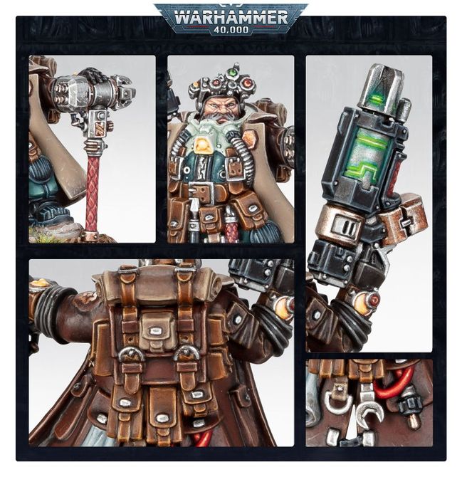 Leagues of Votann Brôkhyr ron-Master and hs group of assstants : r