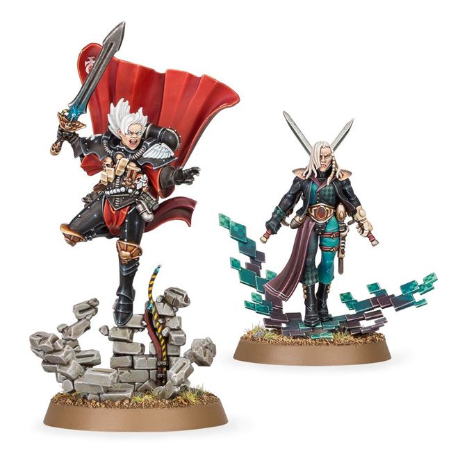 Warhammer 40k – Daemonifuge – Figurines Ephrael Stern Et Kyganil – Set De 2 – Citadel 32 Mm – Noir