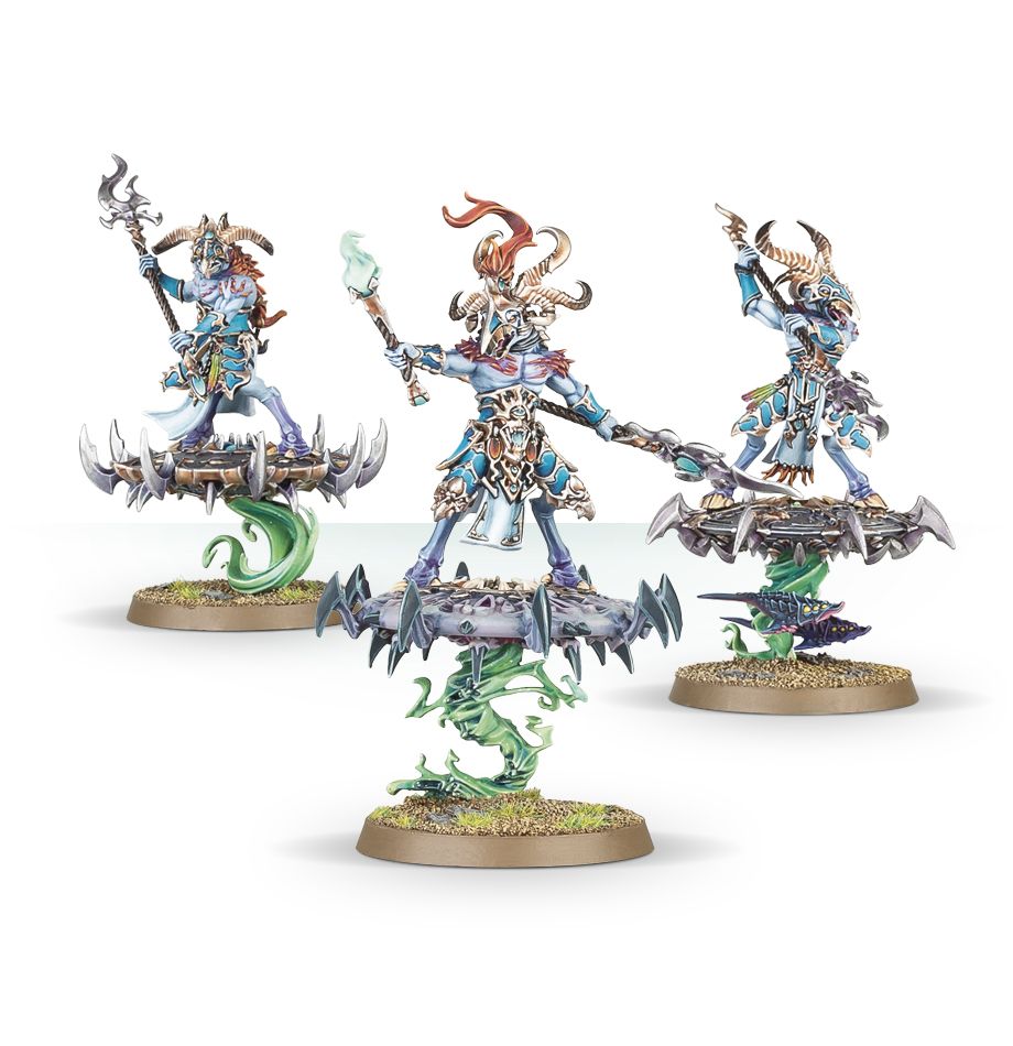 miniatures - Warhammer Age of Sigmar - Spearhead: Disciples of Tzeentch – Tzaangor Warflock – detail 2