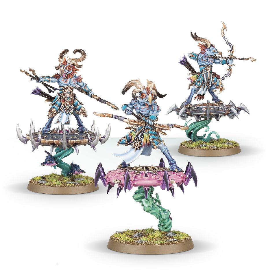 miniatures - Warhammer Age of Sigmar - Spearhead: Disciples of Tzeentch – Tzaangor Warflock – detail 3