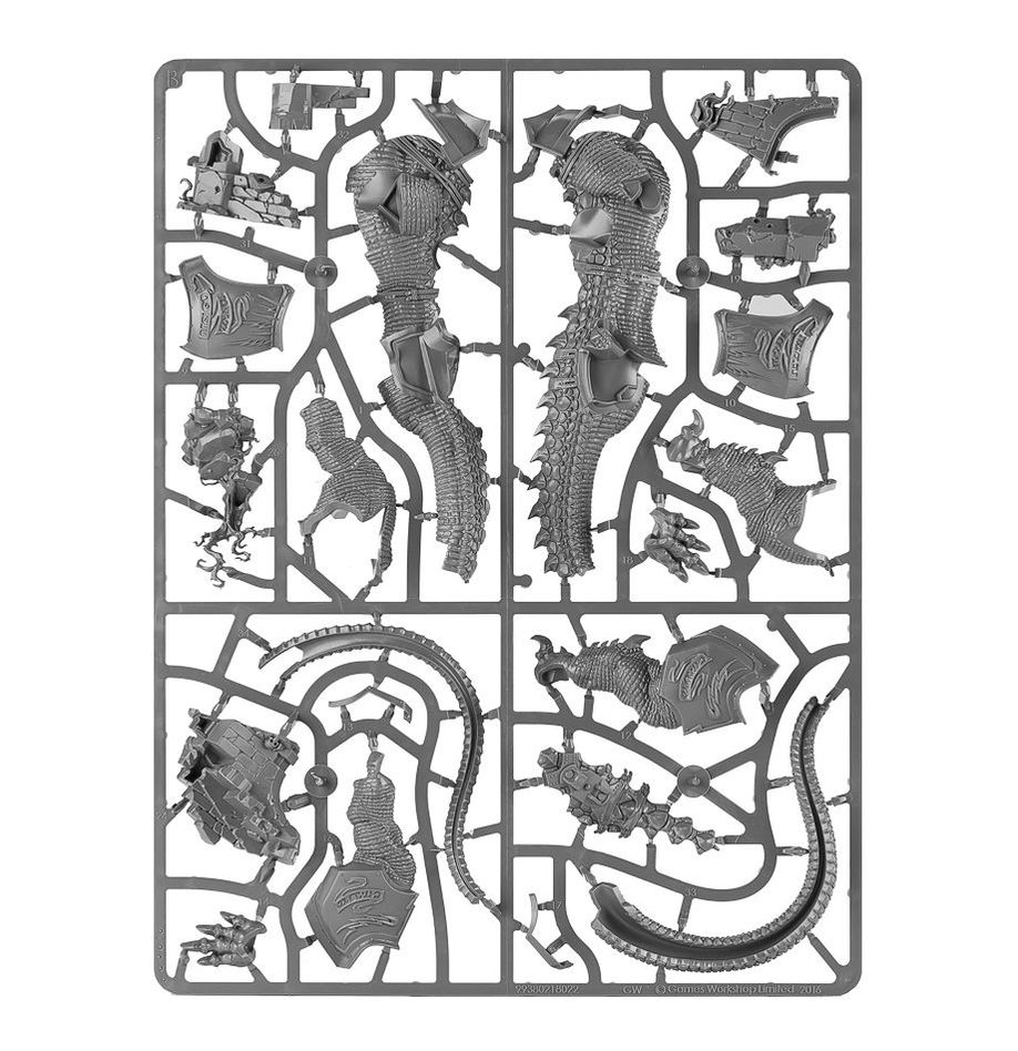 Zadní pohled na model s ruinami