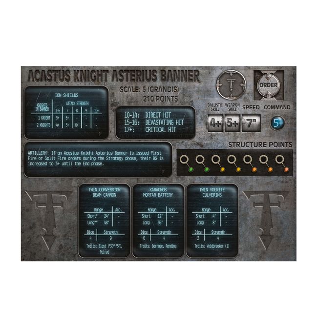 Legions Imperialis: Mechanicum Acastus Knights Asterius - view 4