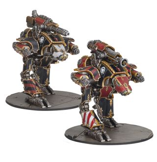 Legions Imperialis: Warhound Titans With Ursus Claws And Melta Lances 2 Figurines Warhammer The Horus Heresy