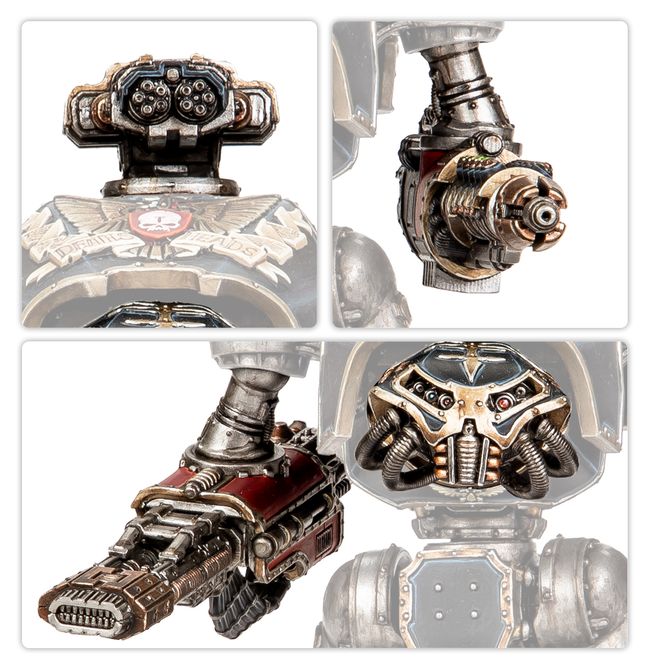 Reaver Titan Weapons: Graviton Obliterator, Volkite Annihilator, Vulcan Mega-Bolter, and Conversion Beam Dissolutor - view 2