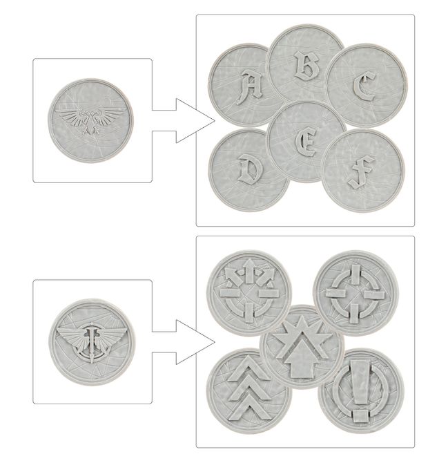Legions Imperialis: Order Tokens and Objective Markers - view 2