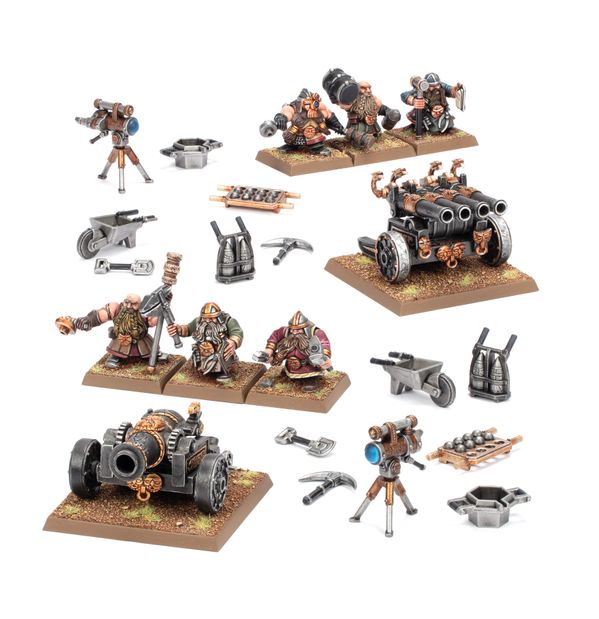 Figurine Warhammer Nain - Canon à Flamme (Canon à Flammes) - Old School 90s/00s