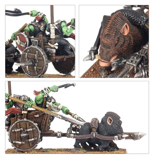 X8 Orques Sur Sangliers Warhammer FB - Métal, Incomplet
