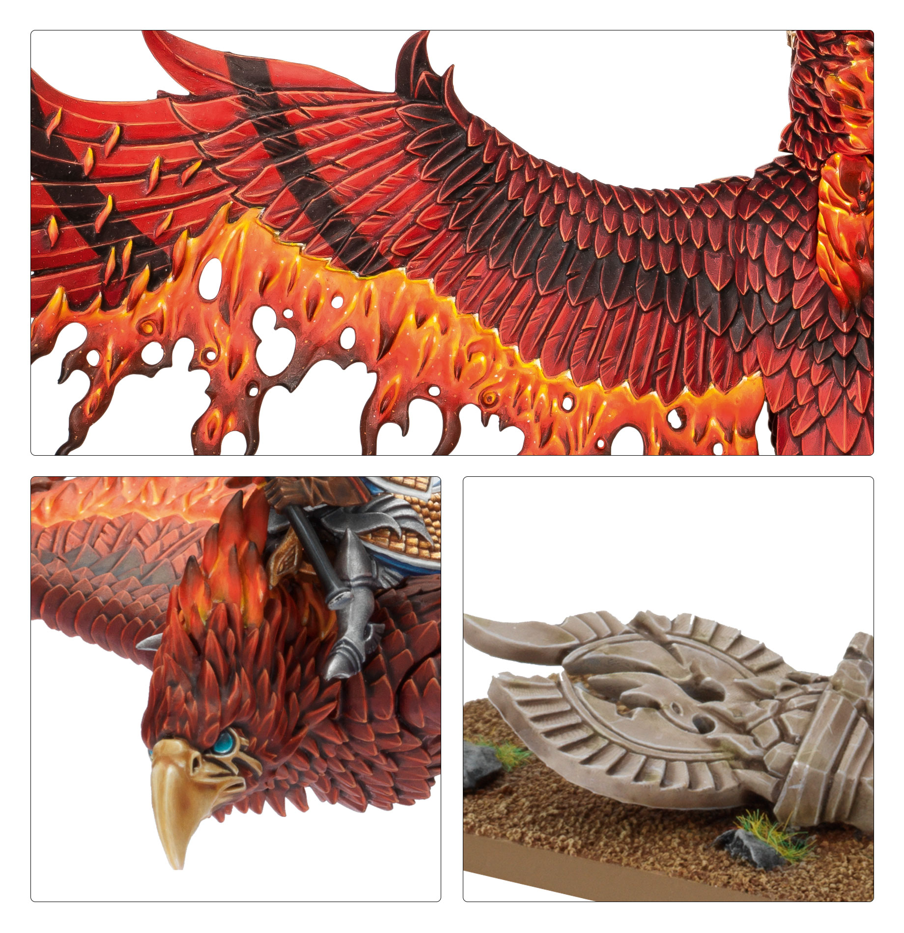ミニチュアゲーム　ハイエルフ フレイムスパイア・フェニックス 「ウォーハンマー/ハイエルフ」 (High Elf Flamespyer Phoenix) Miniature game High Elf Phoenix Guard 「 War Hammer / High