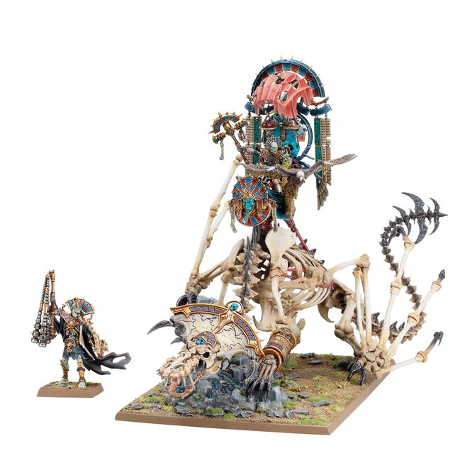 Tomb King/Liche Priest on Necrolith Bone Dragon - view 3