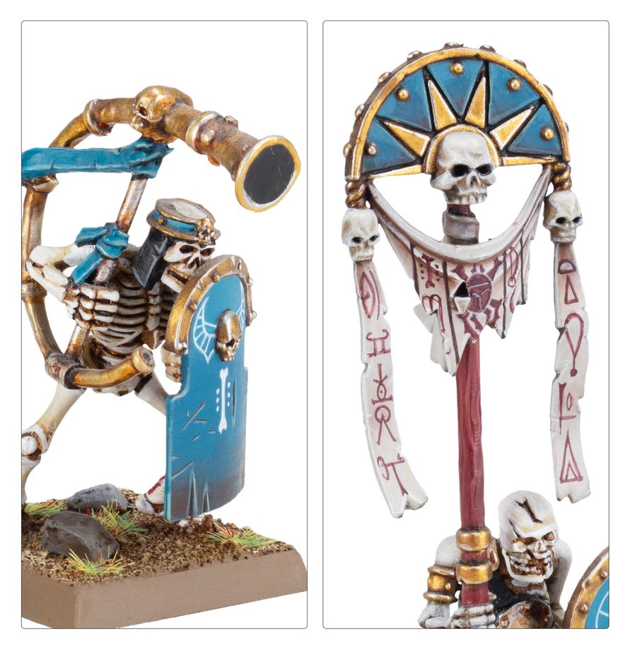 Detailně nabarvení kostlivci Tomb Kings