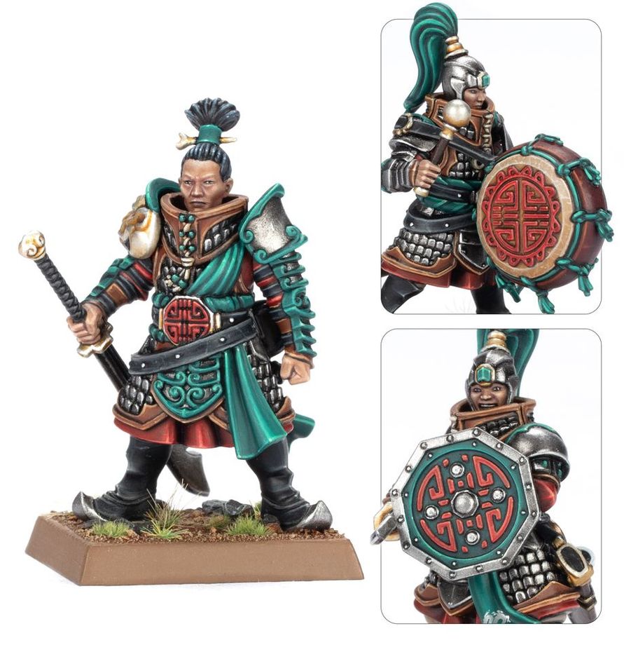Detailní pohled na velitele jednotky Jade Warriors