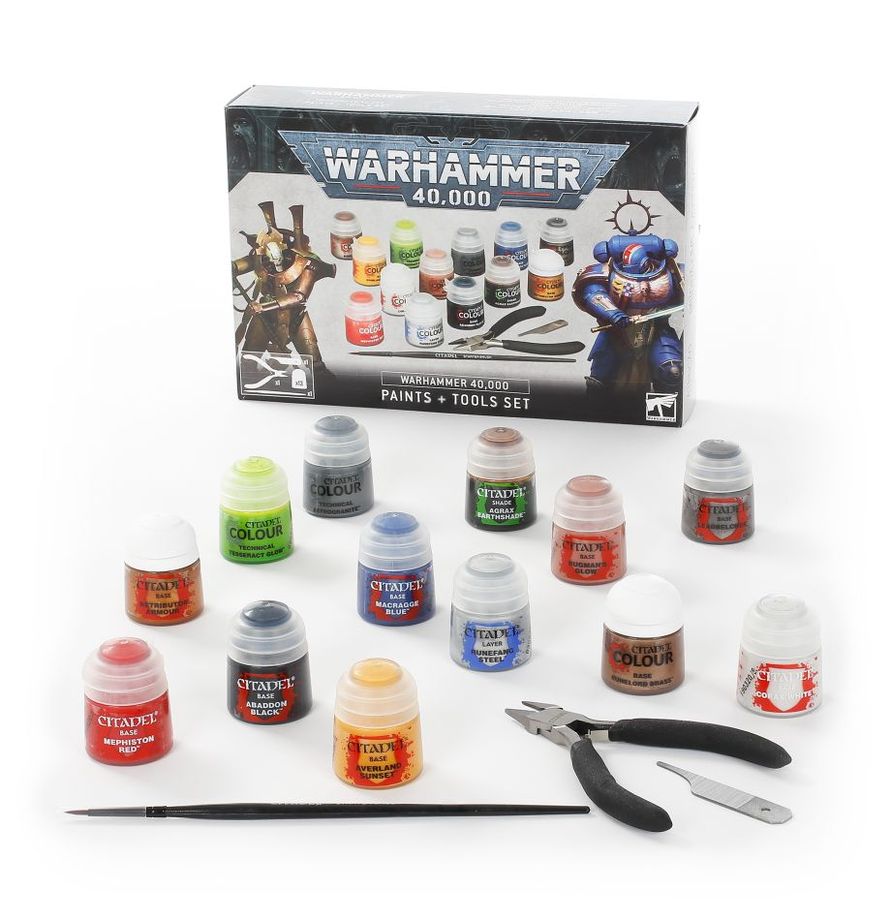 Warhammer 40K - Paints + Tools Set