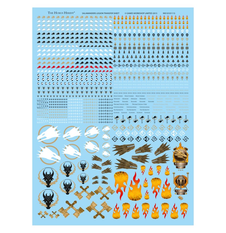 Salamanders Legion Transfer Sheet - 99510101115 SalamandersTransferSheet 