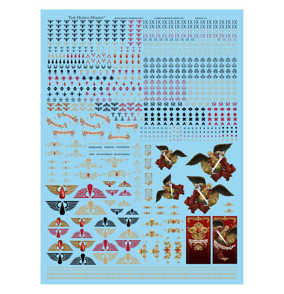 Blood Angels Legion Transfer Sheet - 99510101154 BloodAngelsTransfers01 