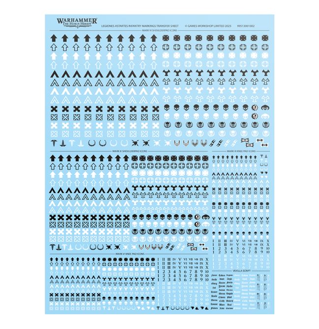 Legiones Astartes Infantry Markings Transfer Sheet - view 1