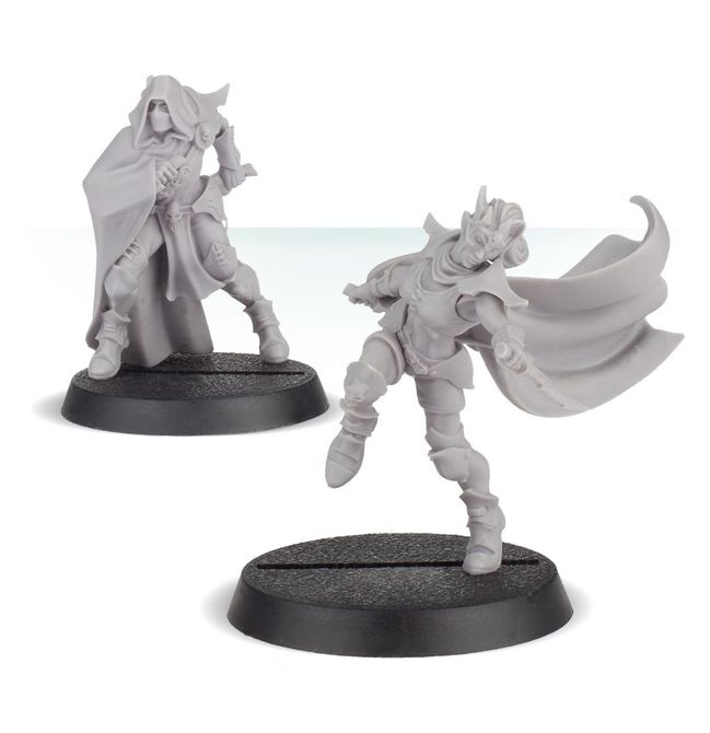 Pechetruite Miniatura Zalash Dark Elf Assassin In Polimero, Scala 25mm (35mm Di Altezza). Non Verniciata, Da Assemblare E Dipingere. Per Giochi Di Ruolo E Wargame. - 3