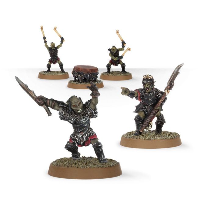 LOTR Games Workshop Moria Goblin Warriors Lot A Plastic GW Hobbit Painted Spear