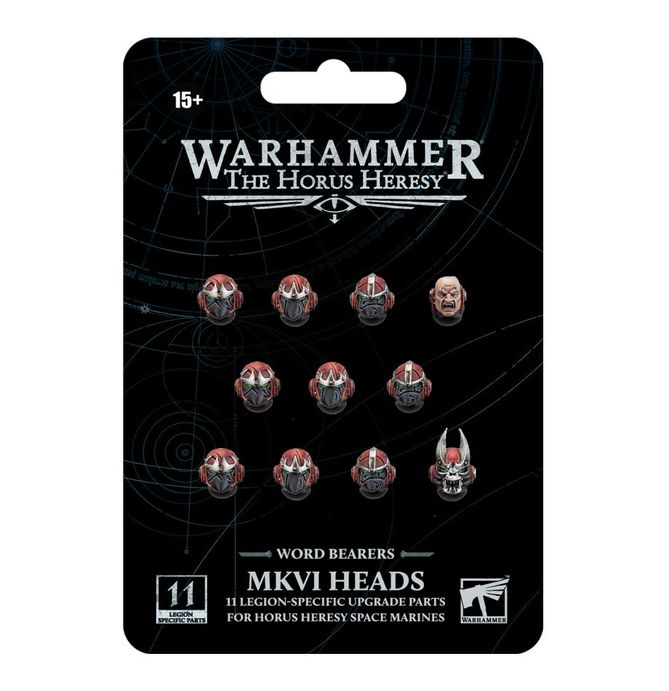Word Bearers MkVI Heads