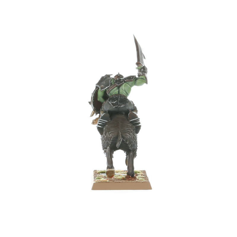 Figurine Warhammer - Chef Orque Noir Sur Sanglier - Avatars Of Wars - Peinture à Fournir