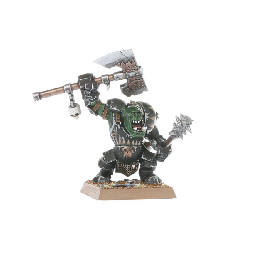 Plastové miniatury Black Orc Mob seřazené do bojové formace