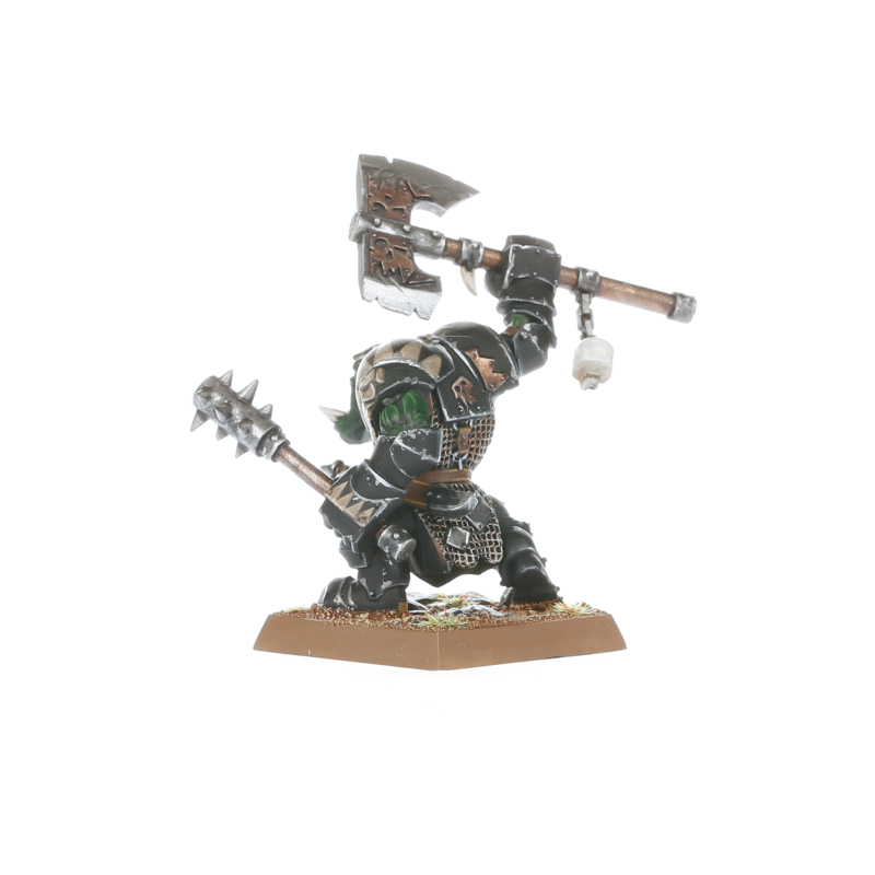 warhammer old world black ork ブラックオーク Warhammer Old World Black Orc Big Boss Painted | eBay