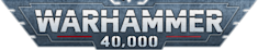 Warhammer 40,000 logo.